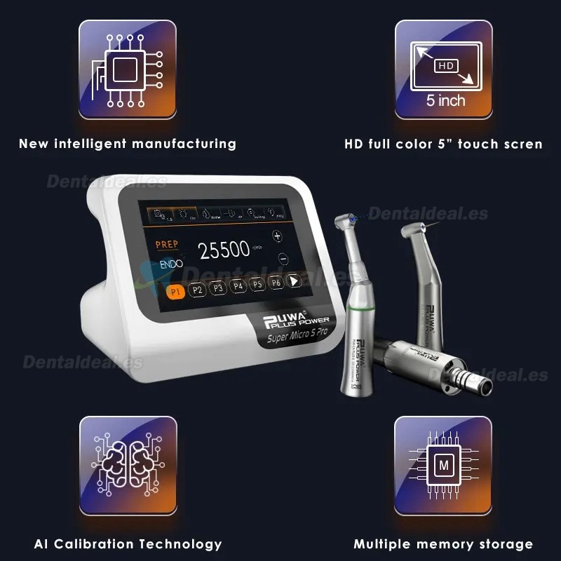 Pluspower® Super Micro S Pro 2 in 1 motor dental eléctrico sin escobillas con motor endodoncia